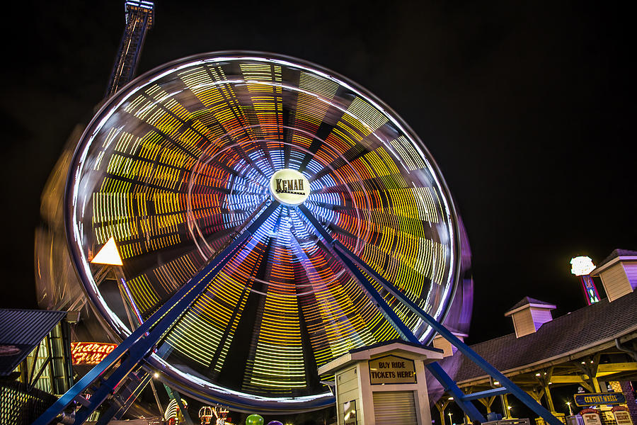 Ferris Wheel at Kemah Photograph by Micah Goff