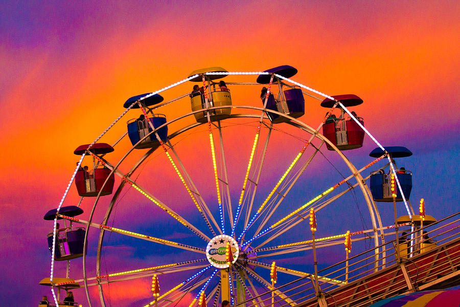 Ferris Wheel at Sunset Photograph by Danielle and Peter Jacobsen - Fine ...