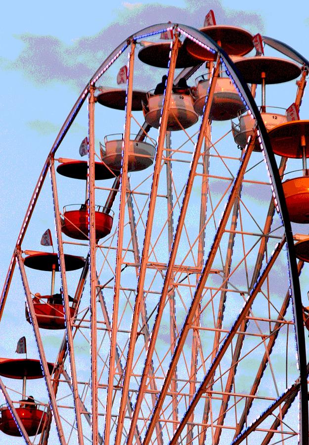 Ferris Wheel Photograph - Ferris Wheel at Sunset by Joe Kozlowski