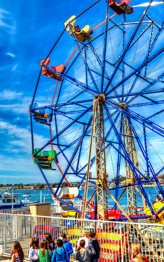 Newport Beach Photograph - Ferris Wheel - Balboa Fun Zone by Jim Carrell