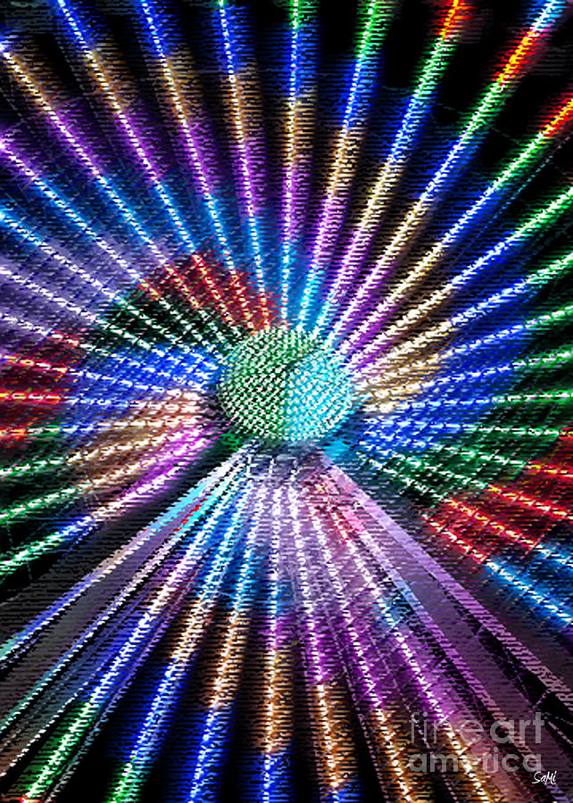 Ferris wheel lights Photograph by Sami Martin
