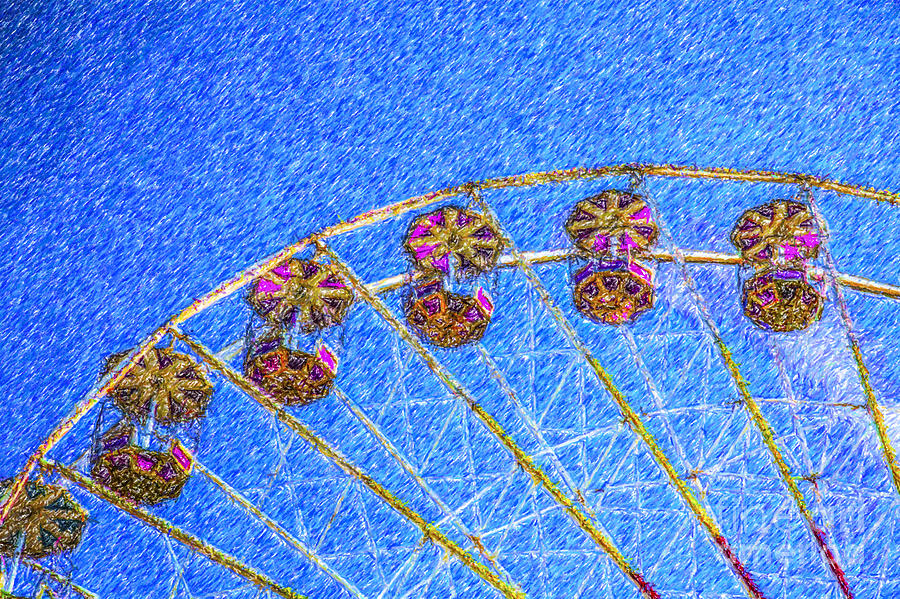 Ferris Wheel Digital Art by Liz Leyden
