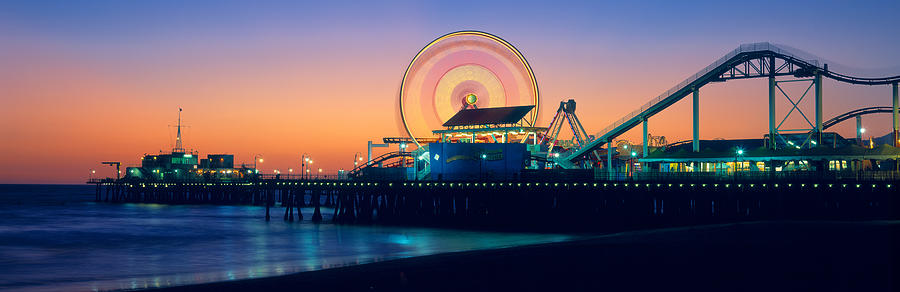 Ferris Wheel On The Pier, Santa Monica Photograph by Panoramic Images