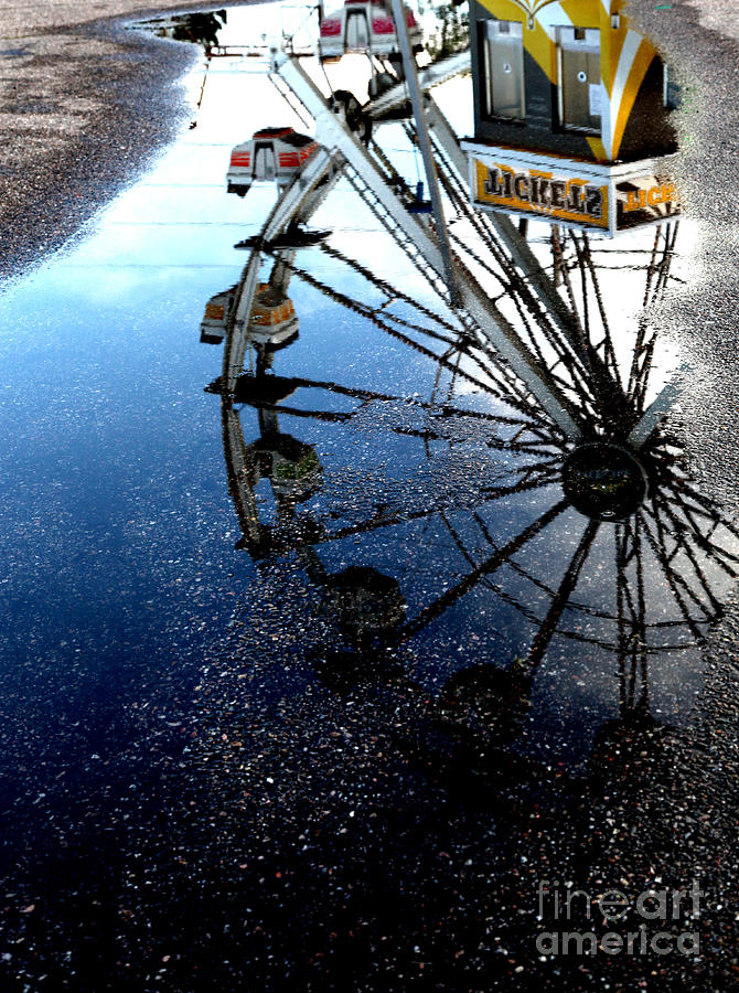 Ferris Wheel Reflection Photograph by Jennifer Camp
