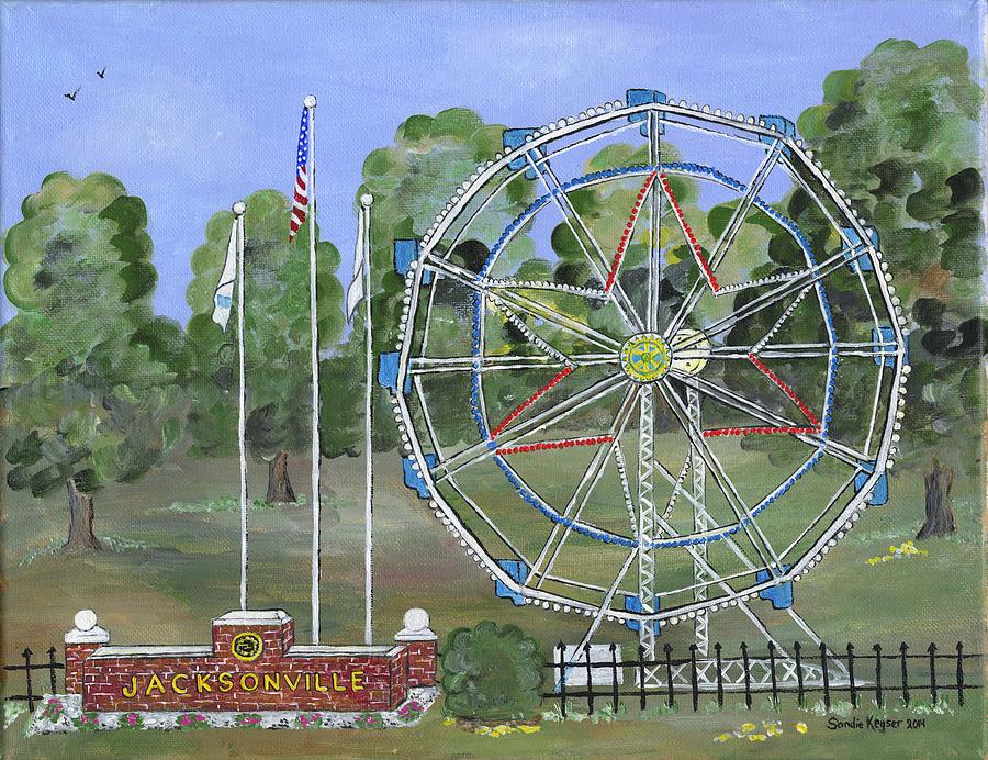 Ferris Wheel Painting by Sandie Keyser