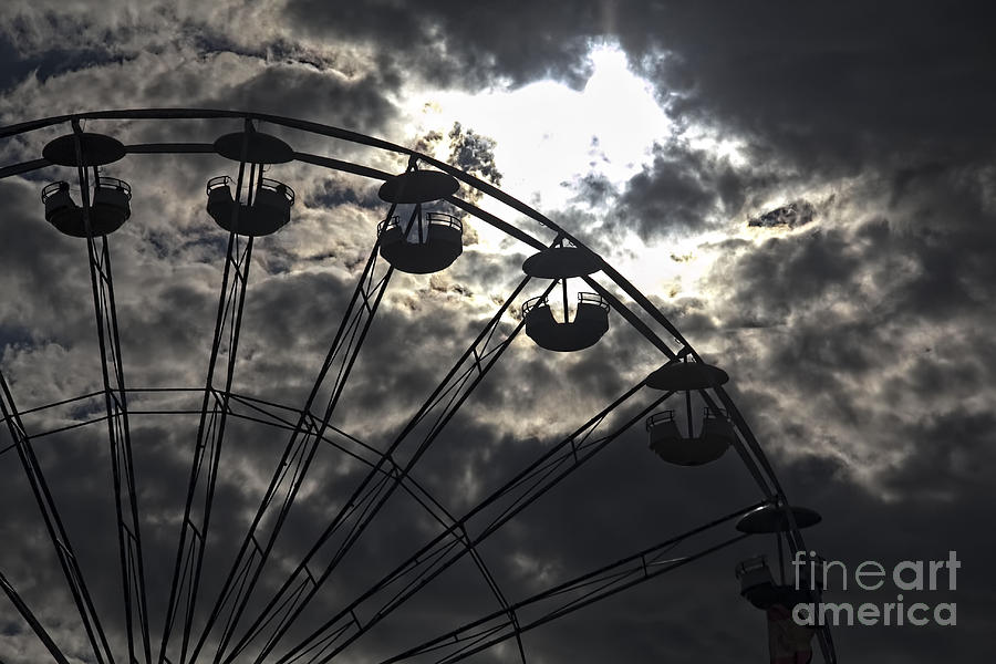 Ferris Wheel Silhouette Photograph by Jim Lepard