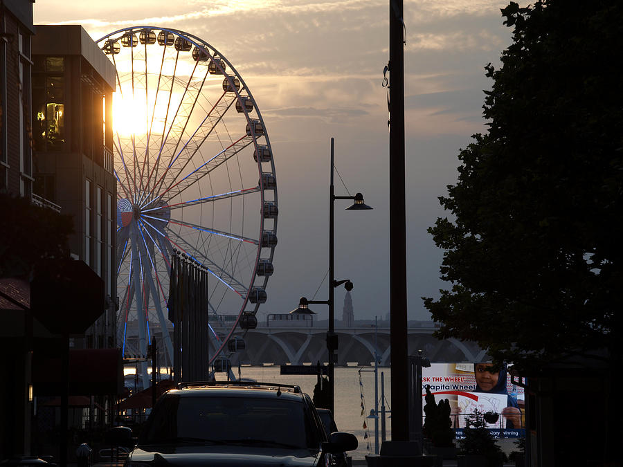 Ferris Wheel Sunset 1 Photograph