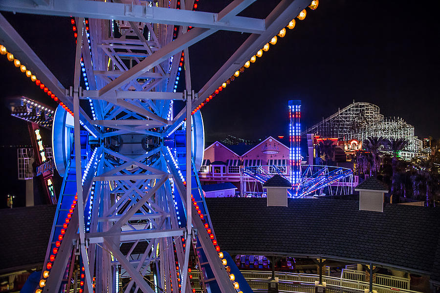 Ferris Wheel View Of The Kemah Boardwalk Photograph by Micah Goff