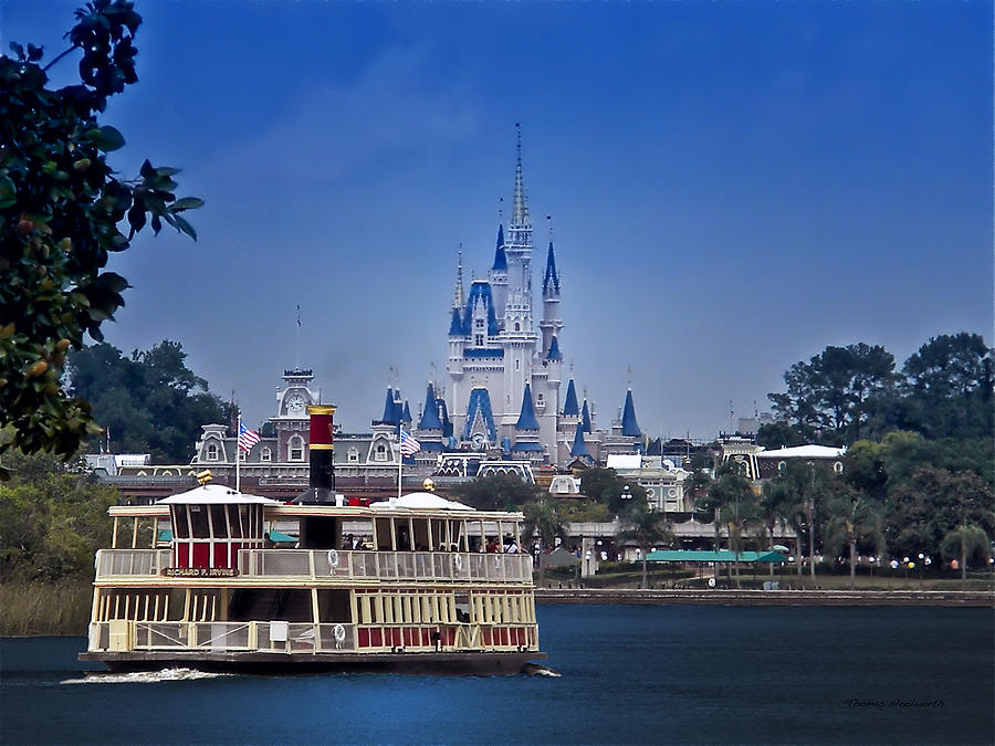 Boat Photograph - Ferry Boat Magic Kingdom Walt Disney World  by Thomas Woolworth