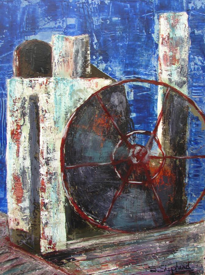 Abstract Painting - Ferry Mechanism by Shirley Shepherd
