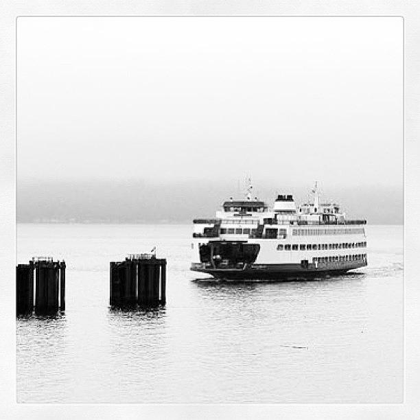 Nature Photograph - #ferry #pnw #pugetsound #boat by Kelly Hasenoehrl