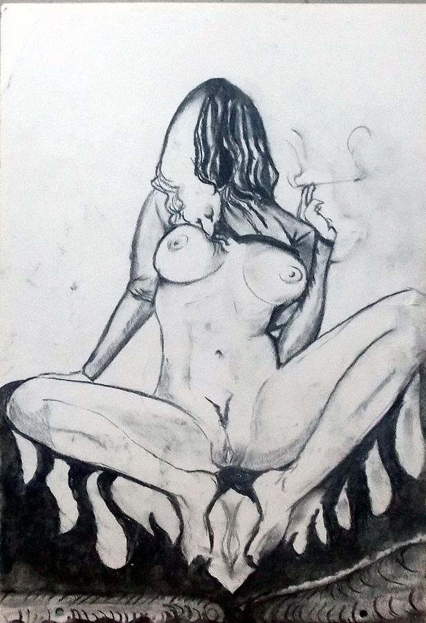 Nude Drawing - Fertility Fertilidad by Lazaro Hurtado