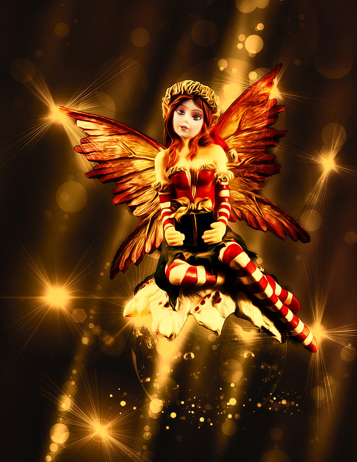 Festive Amber Fairy Photograph by Bill and Linda Tiepelman