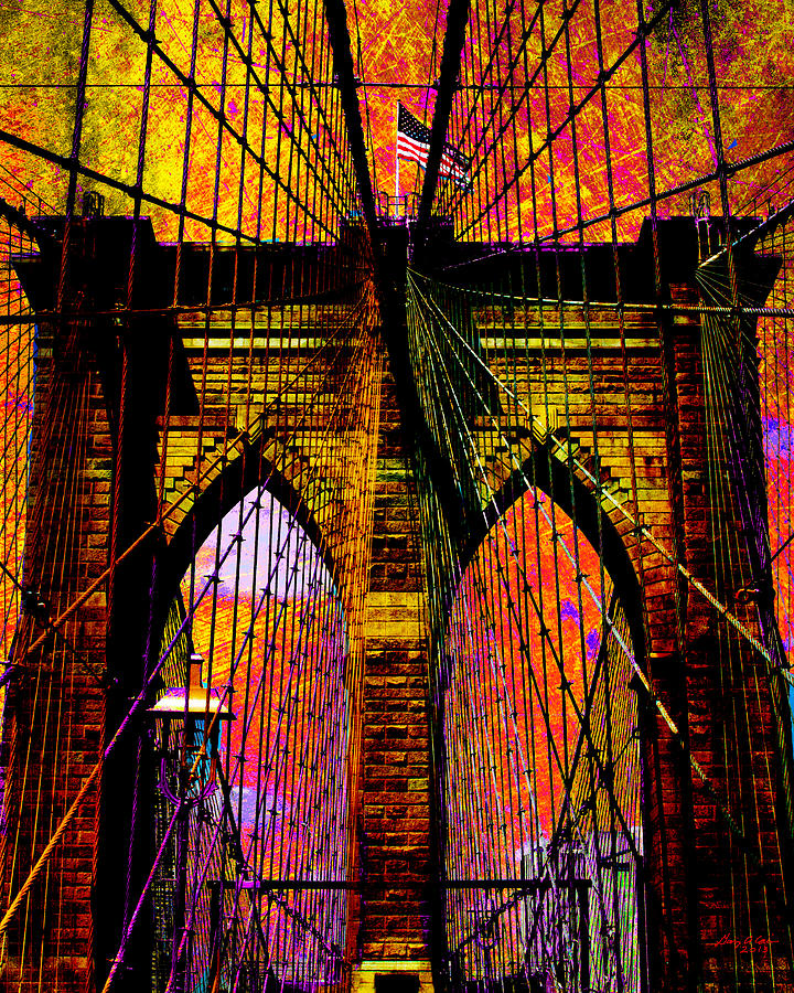 Festive Brooklyn Bridge Photograph