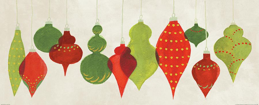 Christmas Painting - Festive Decorations Ornaments by Danhui Nai