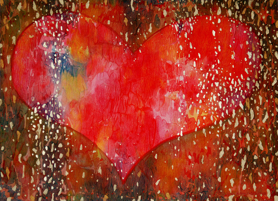 Festive Heart Painting by Lynda Hoffman-Snodgrass