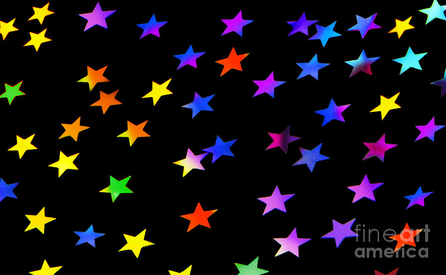 Festive stars party background Photograph by Anna Om