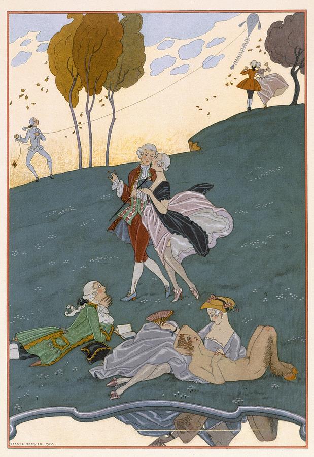 Centaur Painting - Fetes Galantes by Georges Barbier