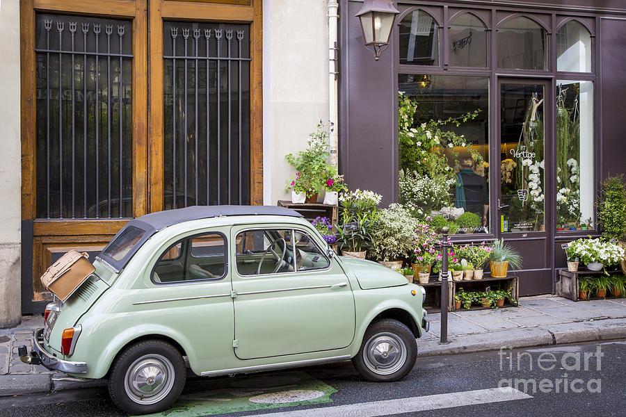 Fiat and Flowers Photograph by Brian Jannsen