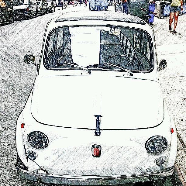 Car Photograph - #fiat #italy #pencil #popularpage #cars by Wyn Francis