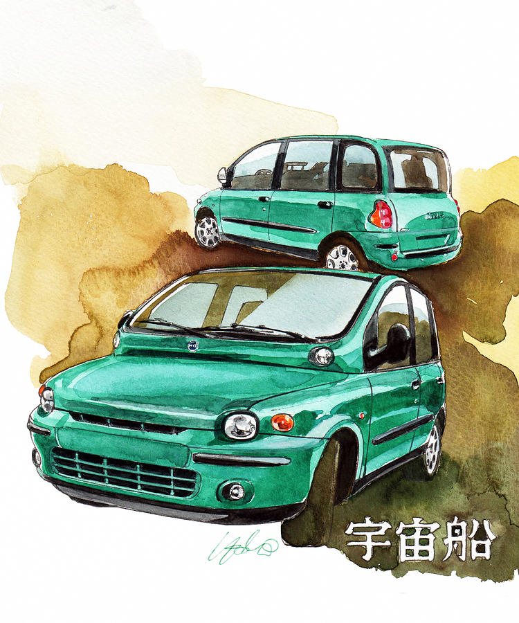 Fiat Multipla Painting - Fiat Multipla by Yoshiharu Miyakawa