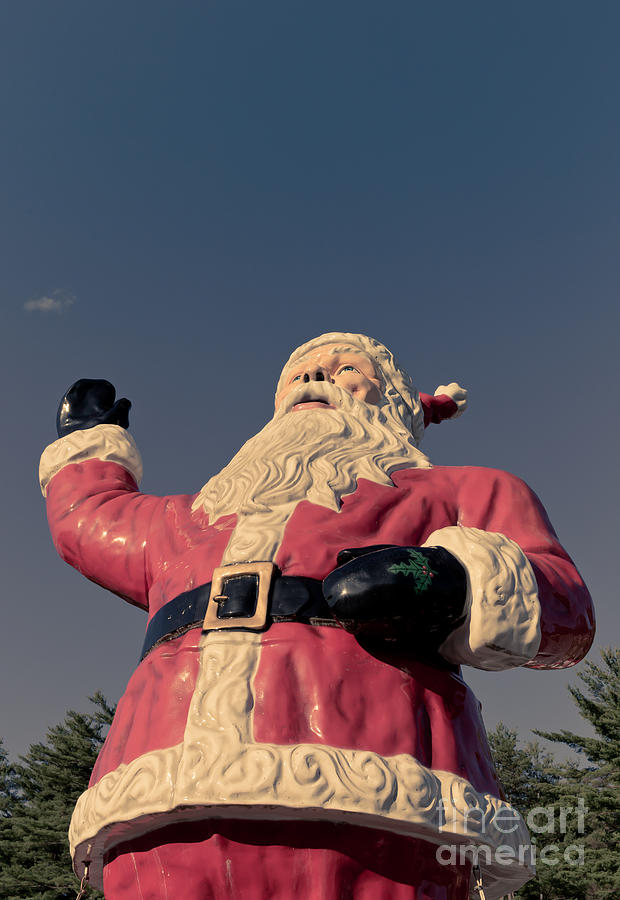 Fiberglass Santa Claus Photograph by Edward Fielding
