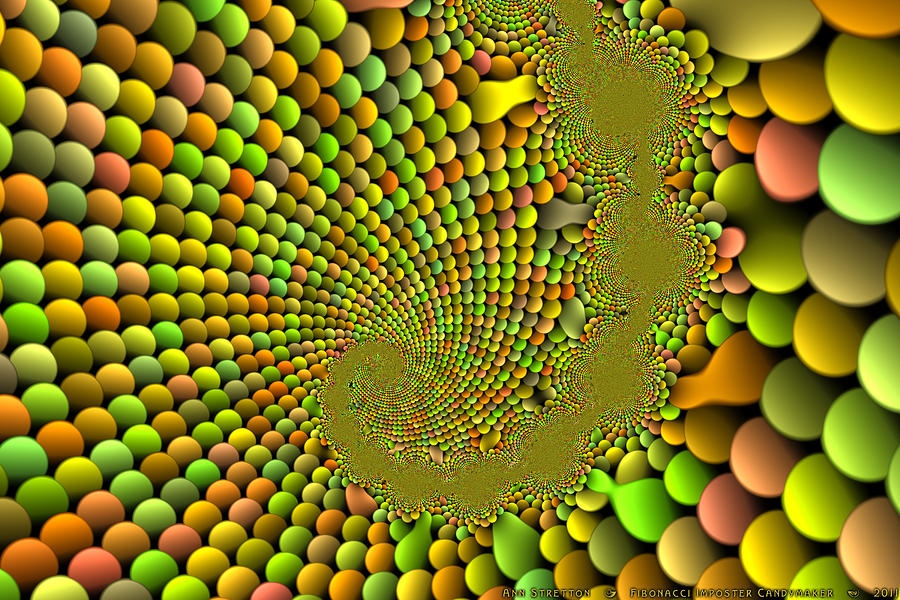 Fibonacci Imposter Candymaker  Digital Art by Ann Stretton