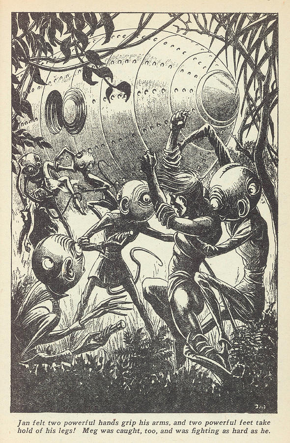 Ufos Drawing - (fiction) Human Couple Abducted by Mary Evans Picture Library Ufos Drawing - (fiction) Human Couple Abducted by Mary Evans Picture Library