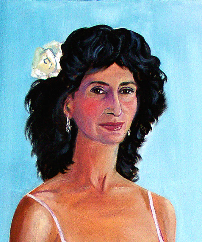 Female Portrait Painting - Fiction Writer and Samba Dancer by Asha Carolyn Young