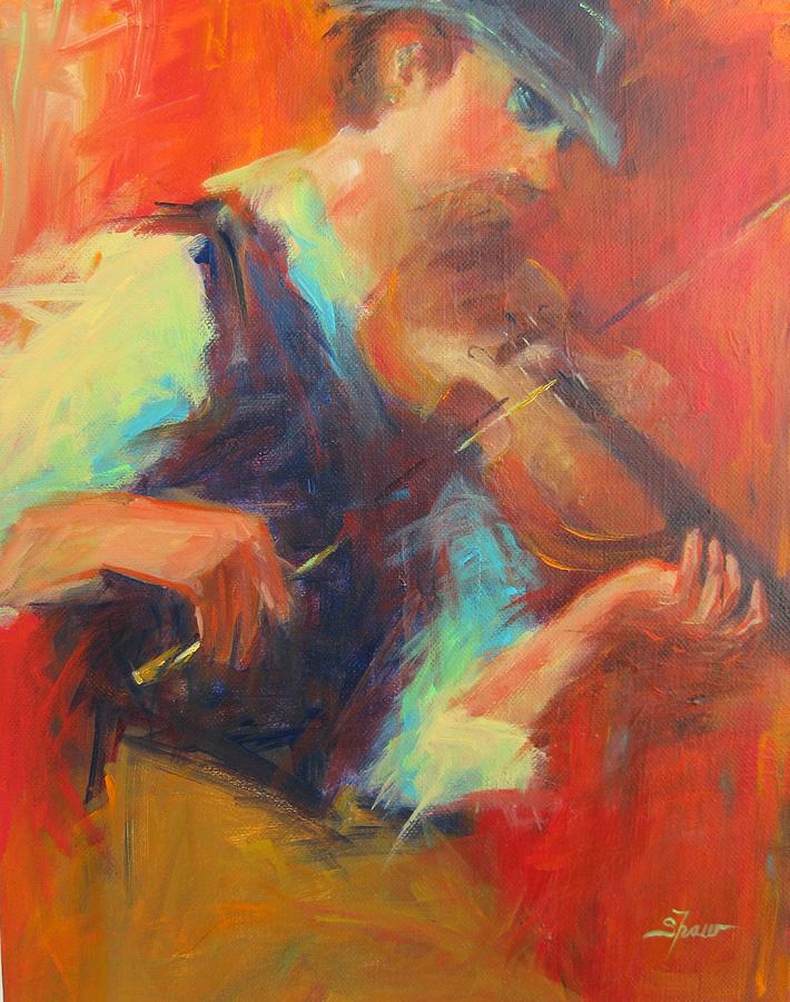 Fiddle Man Painting by Beverly Shaw-starkovich