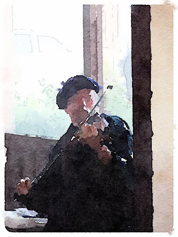Fiddle Player Digital Art by Shannon Grissom