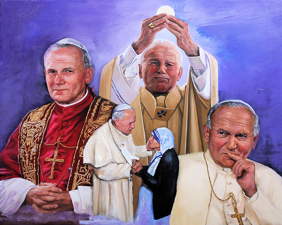 Fides et Ratio Saint John Paul II Painting by Richard Barone