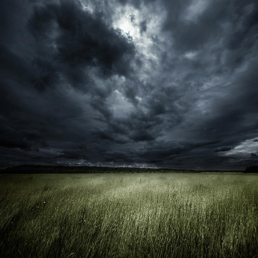 Field At Storm Photograph by Da-kuk