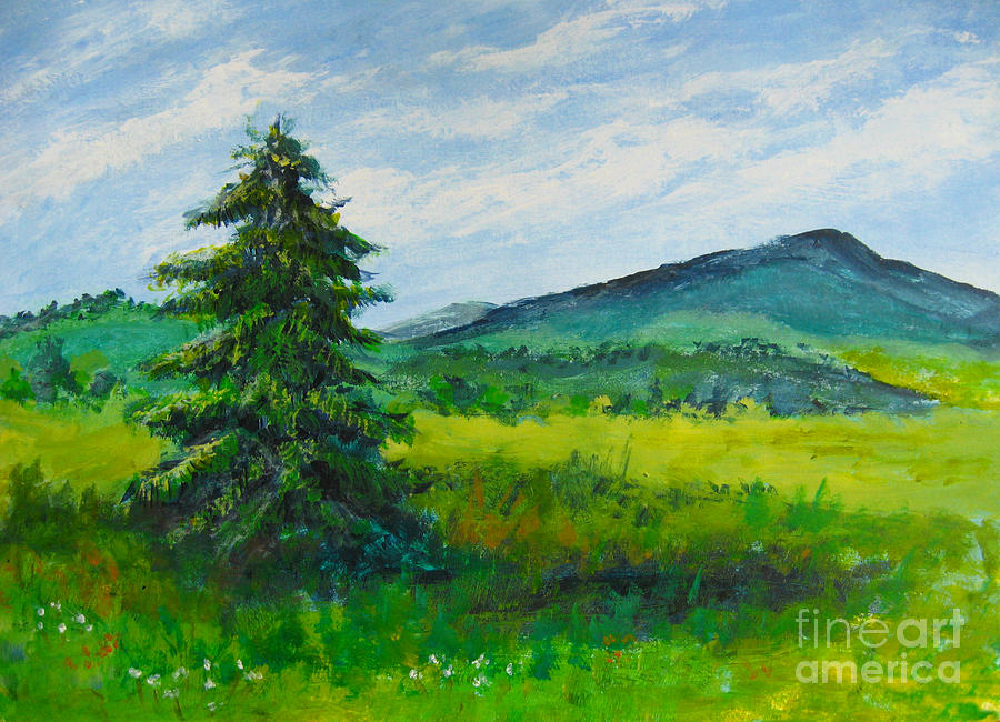 Field Evergreen Painting