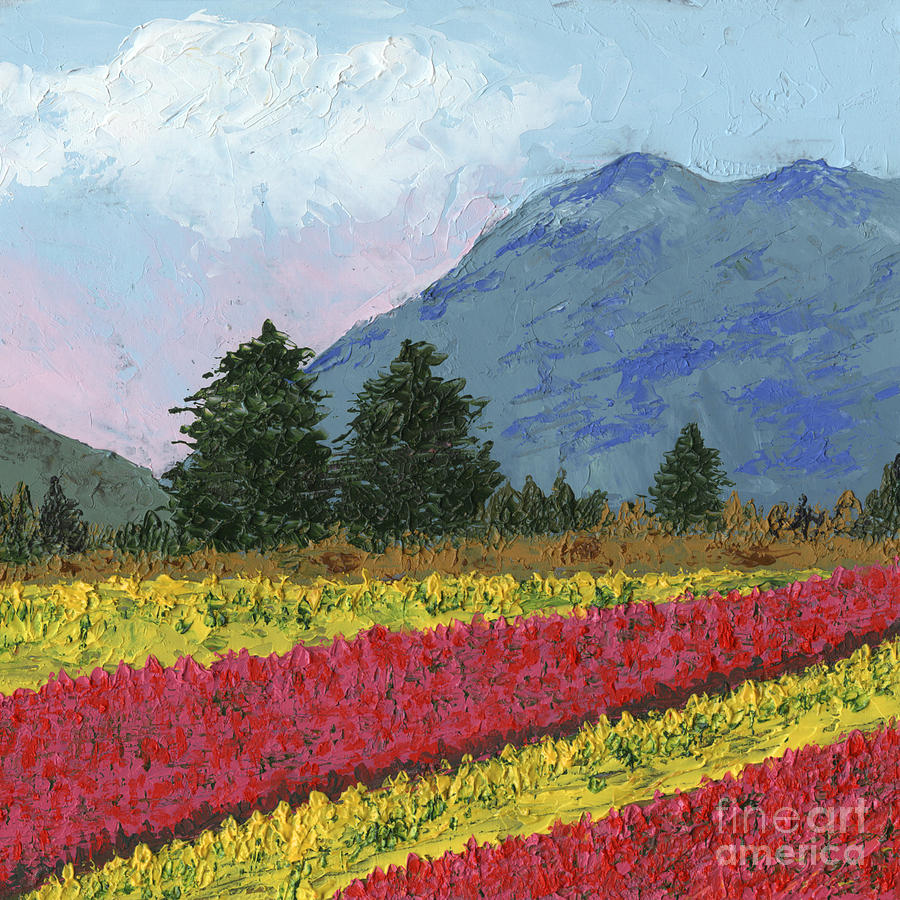 Field in Bloom Painting by Ginny Neece