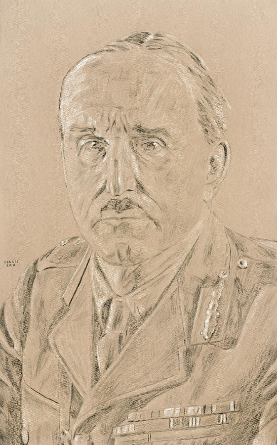 World War1 Drawing - Field Marshal Sir Allen Brooke by Dennis Larson