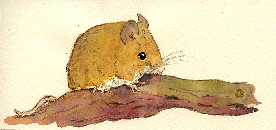 Mouse Painting - Field mouse by Juan  Bosco