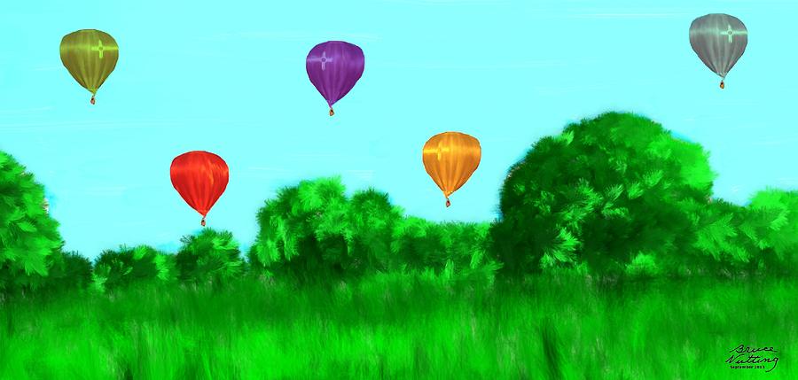 Field of Balloons Painting by Bruce Nutting