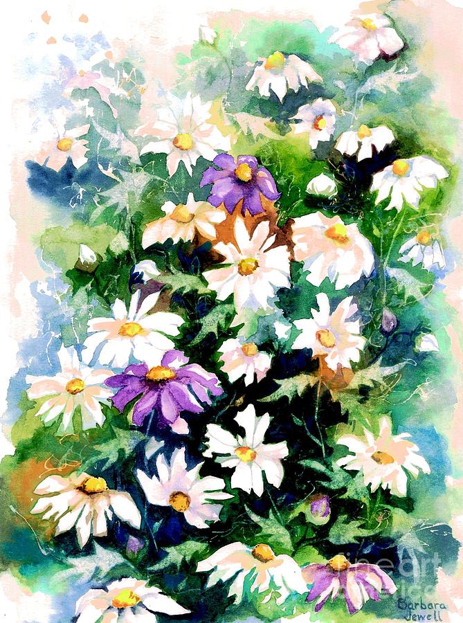 Field of Daisies Painting by Barbara Jewell