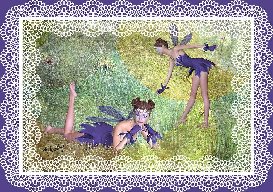 Fairy Digital Art - Field of Fairies by Rosalie Scanlon