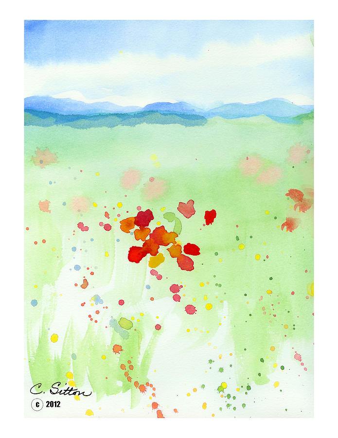 Field of Flowers 2 Painting by C Sitton
