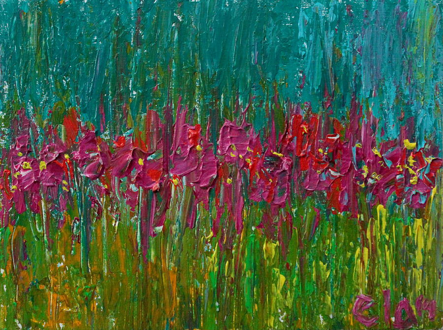 Field of Flowers Painting by Ela Jane Jamosmos