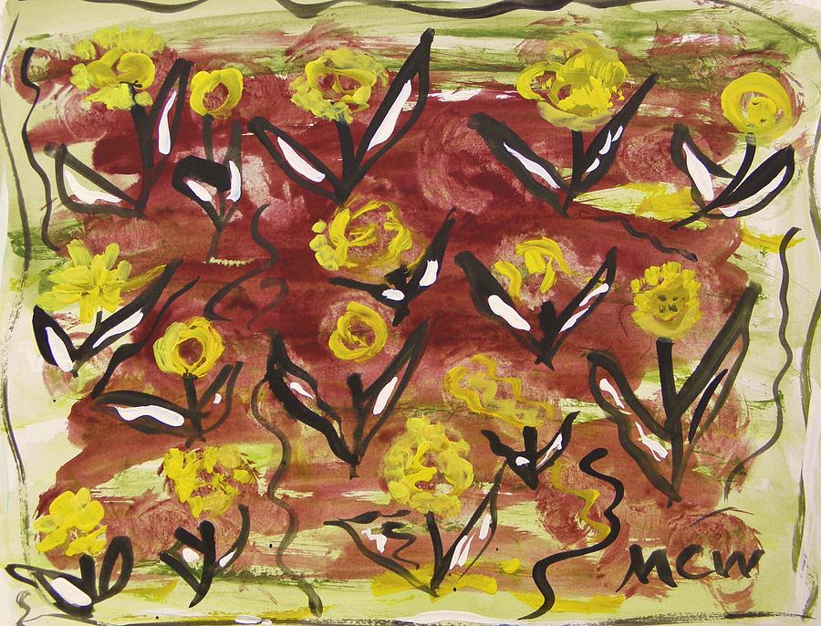 Field of Flowers Painting by Mary Carol Williams