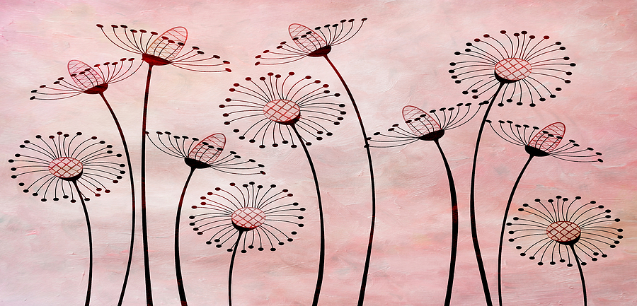 Field Of Flowers Within 3 Mixed Media by Angelina Tamez