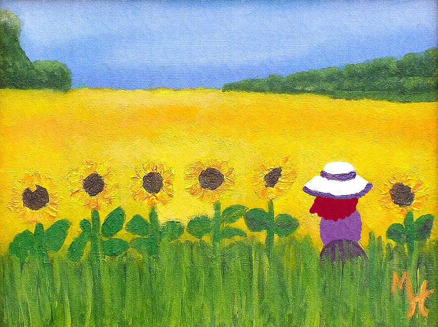 Field of Gold Painting by Margaret Harmon
