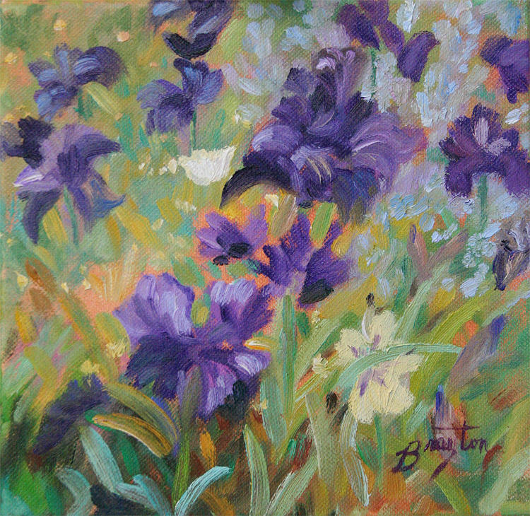 Field of Iris' Painting by Julie Brayton