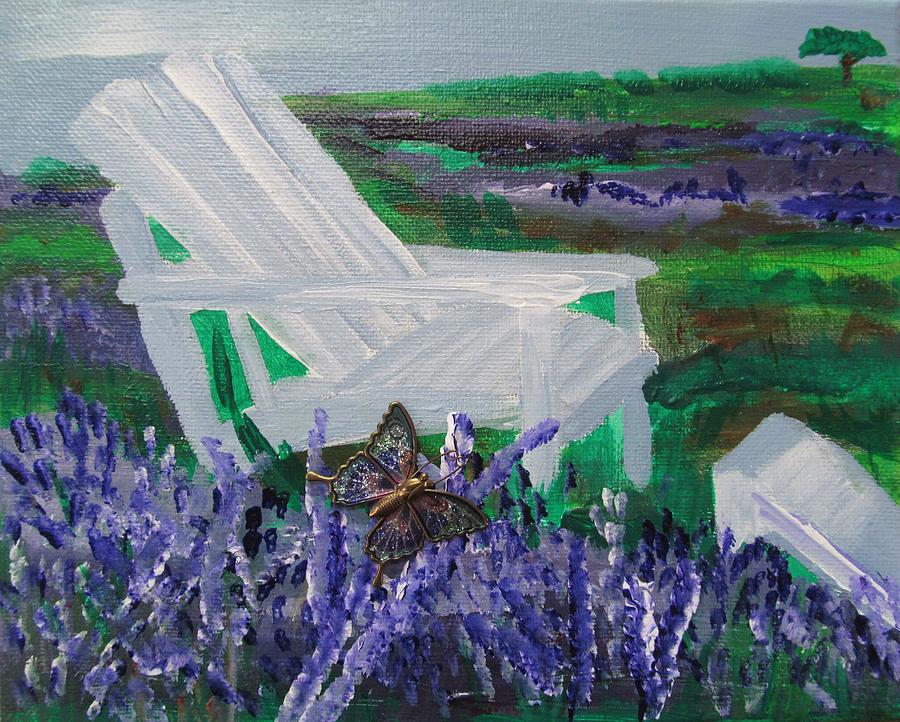 Field of Lavender  Painting by Susan Voidets