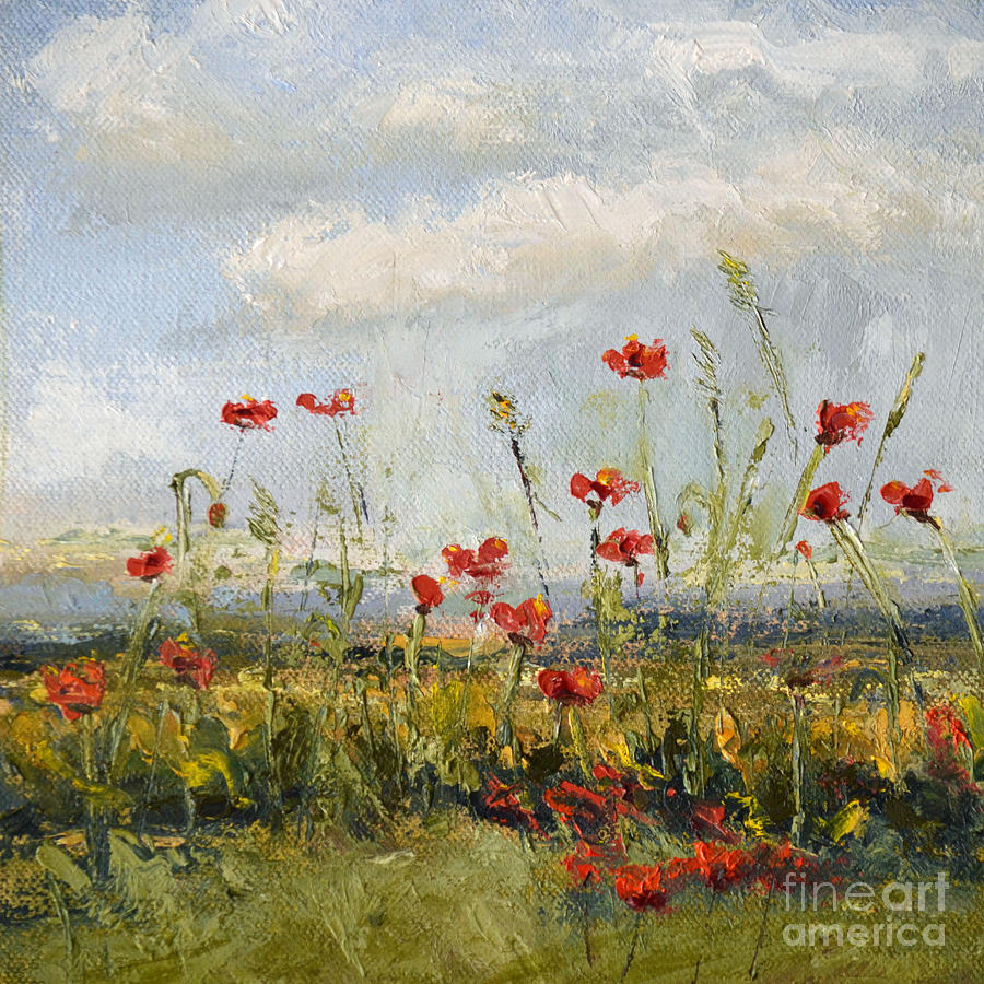 Field of Poppies Painting by Patricia Caldwell