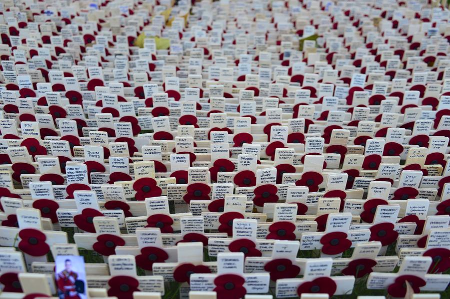 Field of Remembrance, poppy day, Westminster Abbey Photograph by Malcolm P Chapman