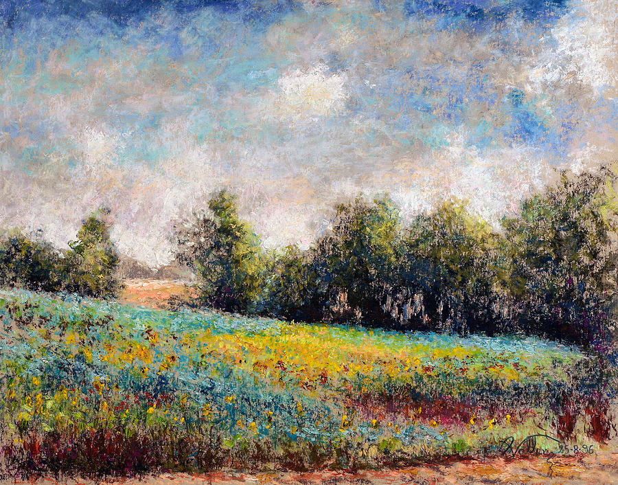 Nature Painting - Field Of Sunflowers by Pierre VALLON